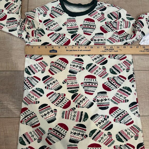 BURTS BEES BABYS WOMENS XS MITTEN RED AND GREEN ORGANIC COTTON PAJAMAS - Picture 5 of 12
